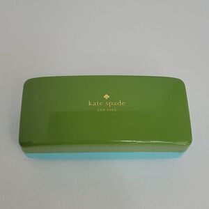 Kate Spade Blue and Green Hard Clamshell Eyeglass Case